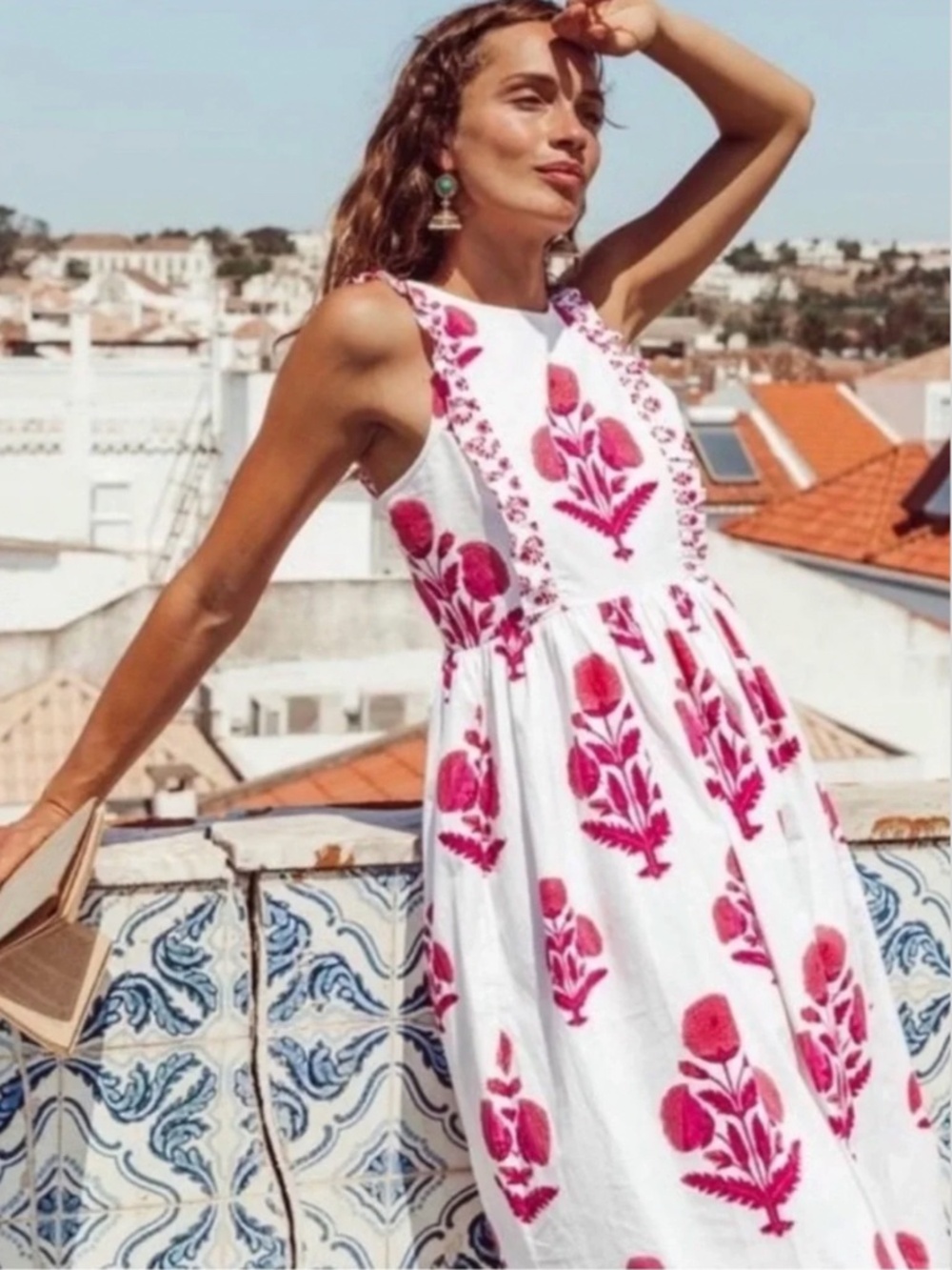 Pink City Prints Cotton Block Print Dress